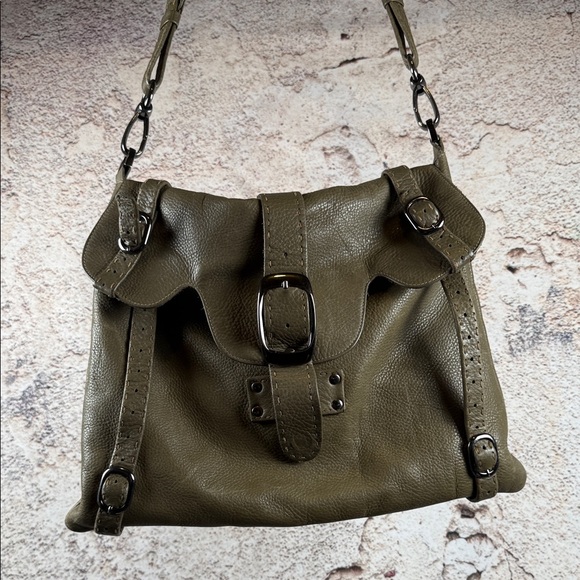 Elegant Olive Green Shoulder Bag Carla Mancini   B9 - Picture 1 of 11
